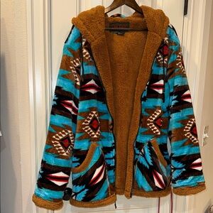 Aztec Print Teddy Jacket
